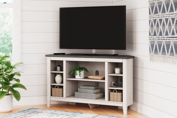Dorrinson Corner TV Stand Fireplace OPT Fashion